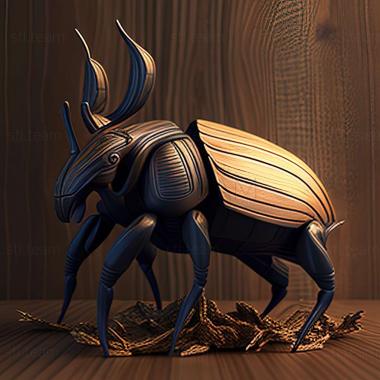 3D model Chalcosoma caucasus (STL)